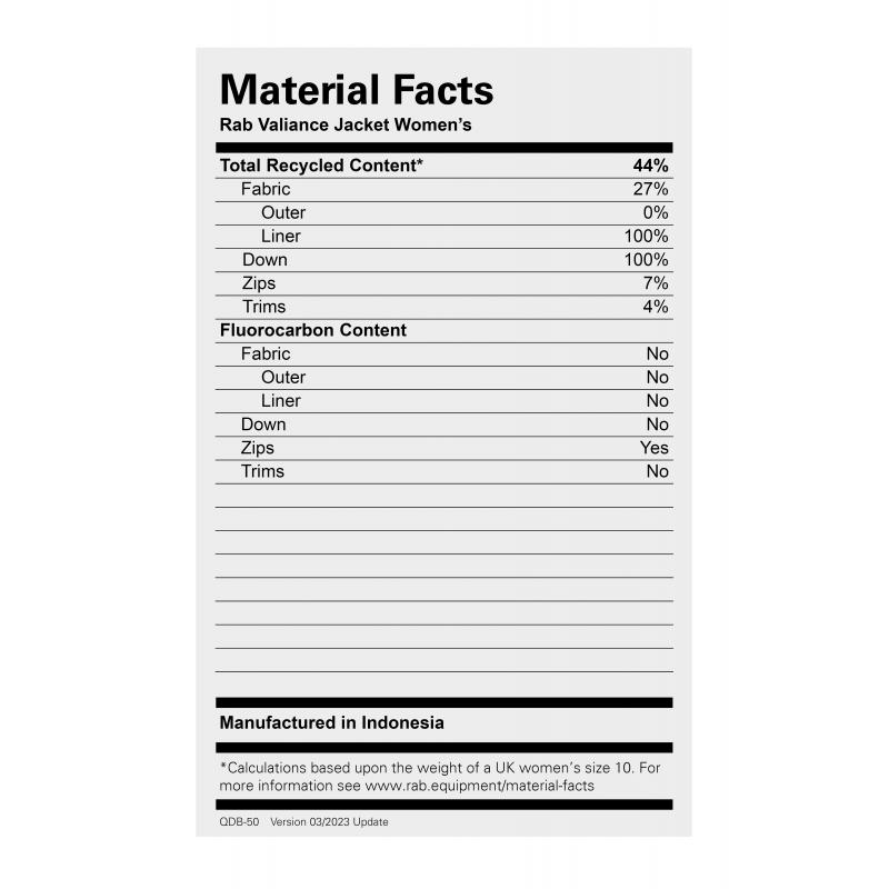 Rab Rab Valiance Jacket Wmns QDB-50 Rigg Lofoten 1 2