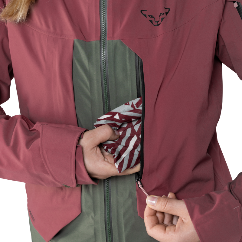 Dynafit Tigard 3L Stretch skalljakke Dame gammelrosa/grønn - Bilde 6