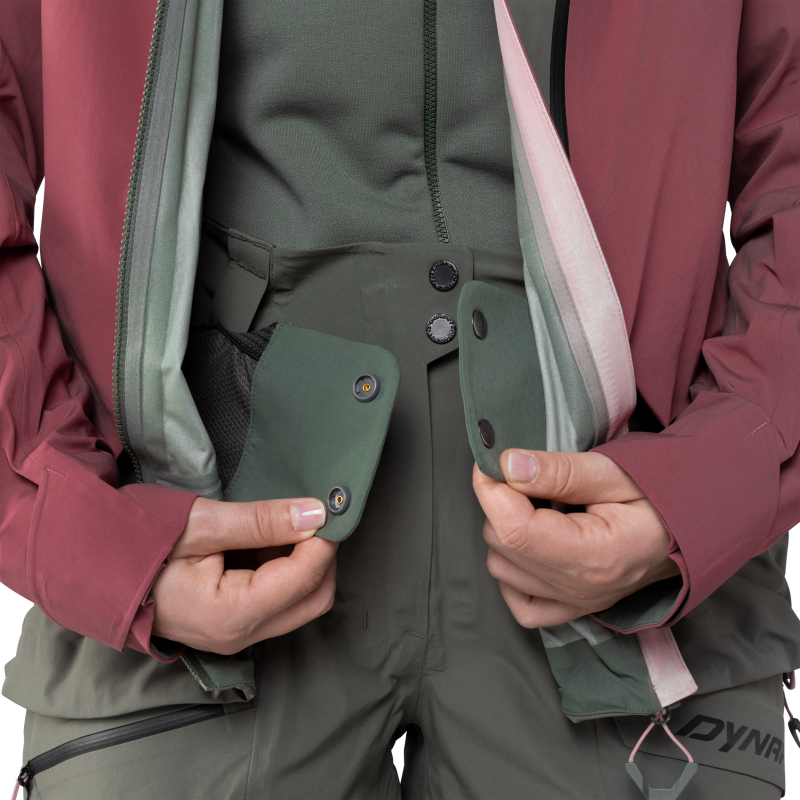 Dynafit Tigard 3L Stretch skalljakke Dame gammelrosa/grønn - Bilde 7
