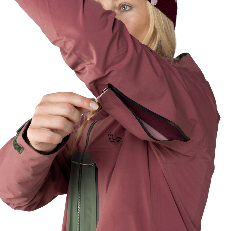 Dynafit Tigard 3L Stretch skalljakke Dame gammelrosa/grønn - Bilde 8