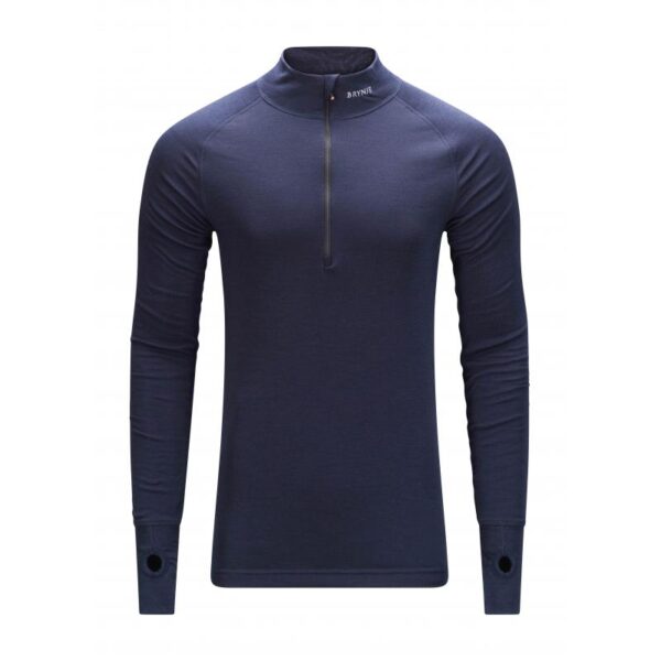 Brynje Arctic Zip-polo 3/4 neck dobbelull Navy