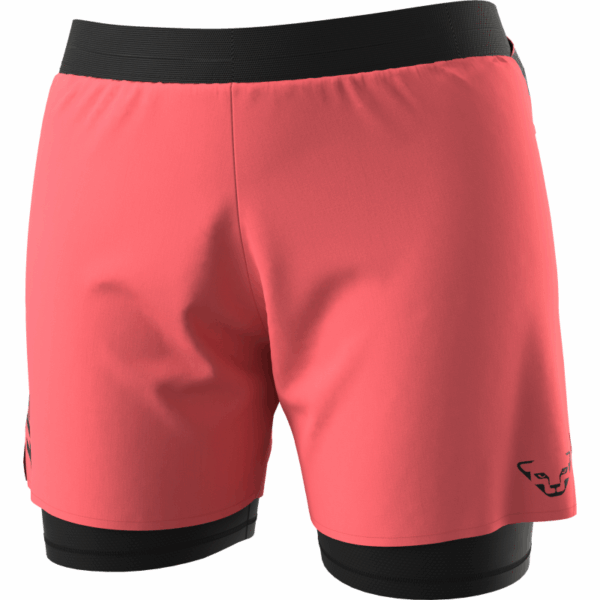 Dynafit Alpine Pro 2-i-1 løpeshorts Dame lakserosa