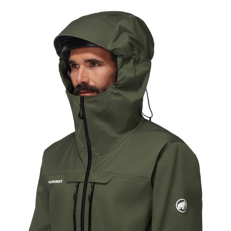 Mammut Haldigrat Hs Bib Skalljakke Herre sort/grønn - Bilde 3