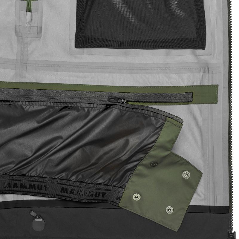 Mammut Haldigrat Hs Bib Skalljakke Herre sort/grønn - Bilde 5