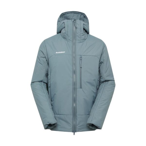 Mammut Rime Pro Belay In Hooded Isolert Jakke Herre sølvgrå