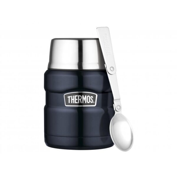 Thermos Stainless King Mattermos Med Skje 470 Ml - Mørkeblå 249328 Rigg Lofoten 1
